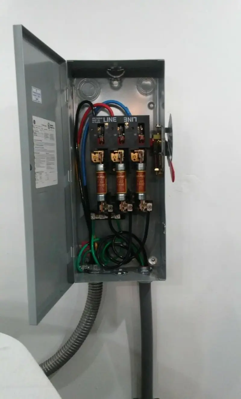 Three-phase disconnect switch installed for Electrical Wiring & Rewiring in Big Bear Lake